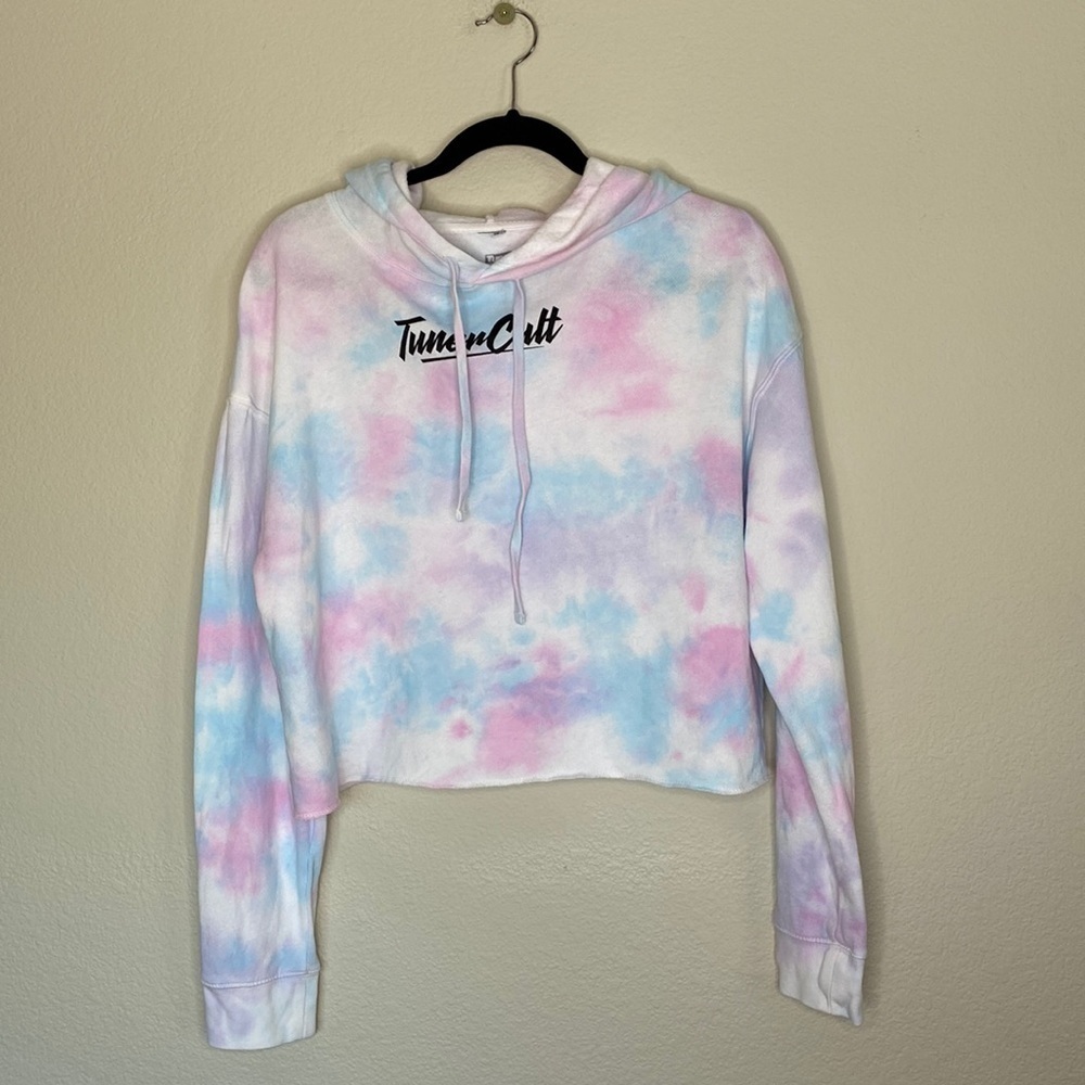 Tunercult cropped tie dye hoodie Sz large woman’s